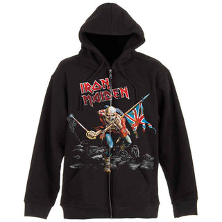 Iron Maiden Zipped Hoodie: Scuffed Trooper (Back Print)