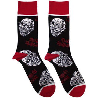 Iron Maiden Ankle Socks: Eddie Skulls (Black)