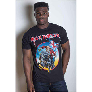 Iron Maiden Unisex T-Shirt: Euro Tour (Black) (Back Print)