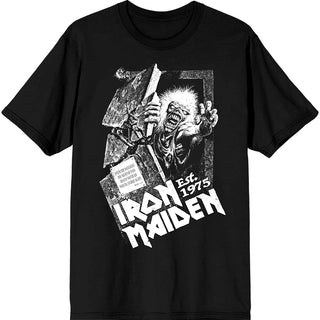 Iron Maiden T-Shirt: Est. 1975 No Prayer Grave (Black)