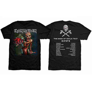Iron Maiden T-Shirt: The Book of Souls European Tour V.1 (Back Print)