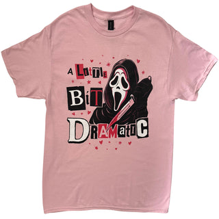 Ghostface T-Shirt: A Little Bit Dramatic (Pink)