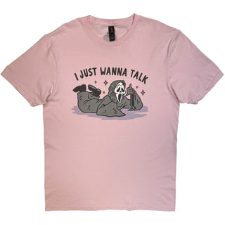 Ghostface T-Shirt: I Just Wanna Talk (Pink)