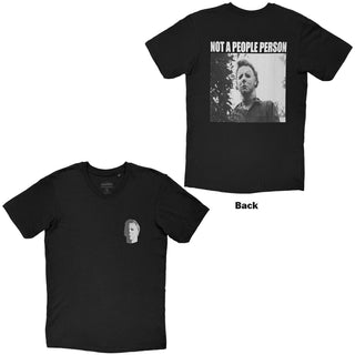 Halloween T-Shirt: Myers Not A People Person (Back Print) (Black)