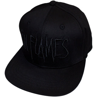 In Flames Unisex Snapback Cap: Black Logo (Black) (Back Print)