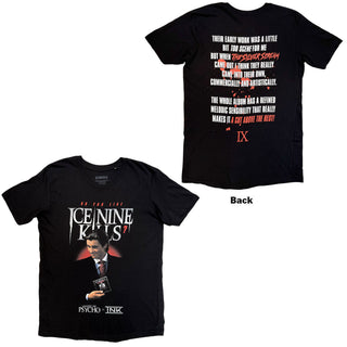 Ice Nine Kills T-Shirt: American Psycho (Black) (Back Print)