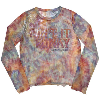 James Brown Ladies Long Sleeve T-Shirt: Funky (Mesh)