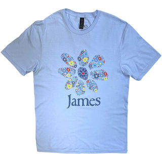 James T-Shirt: Multiple Daisy Logo (Light Blue)