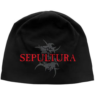 Sepultura Beanie Hat: Logo & Tribal S JD Print (Black)