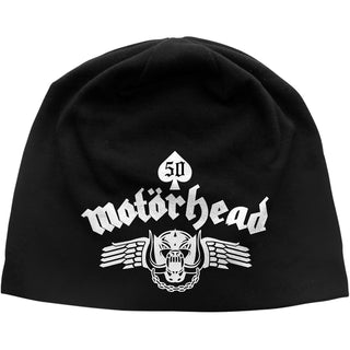 Motorhead Beanie Hat: Skull Wing JD Print (Black)