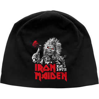 Iron Maiden Beanie Hat: Run For Your Lives JD Print (Black)