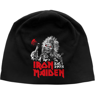 Iron Maiden Beanie Hat: Run For Your Lives JD Print (Black)