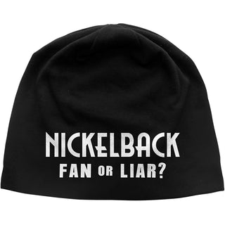 Nickelback Beanie Hat: Fan Or Liar JD Print (Black)