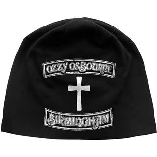 Ozzy Osbourne  Beanie Hat: Birmingham JD Print (Black)