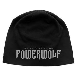 Powerwolf Beanie Hat: Metal Is Religion JD Print (Black)