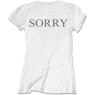 Justin Bieber Ladies Slim Fit T-Shirt: Sorry Ladies (Back Print)