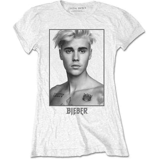 Justin Bieber Ladies Slim Fit T-Shirt: Sorry Ladies (Back Print)
