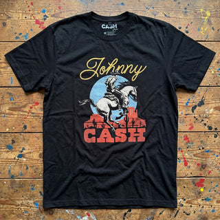 Johnny Cash Premium Carbon T-Shirt: Cowboy (Black)