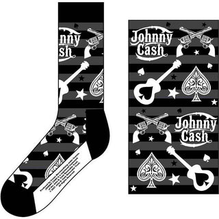 Johnny Cash Ankle Socks: Guitars 'n Guns