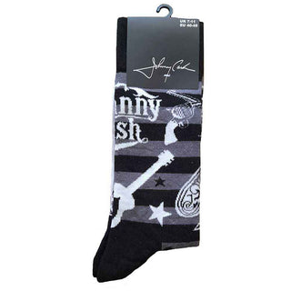 Johnny Cash Ankle Socks: Guitars 'n Guns