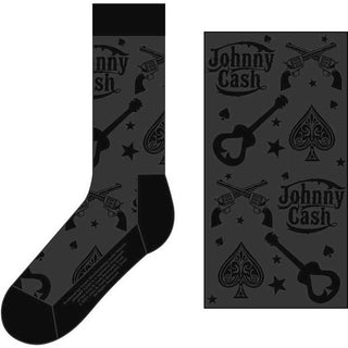 Johnny Cash Ankle Socks: Guitars 'n Guns
