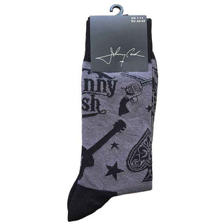Johnny Cash Ankle Socks: Guitars 'n Guns