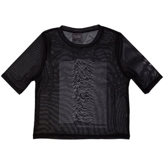 Joy Division Ladies Crop Top: Unknown Pleasures (Mesh)