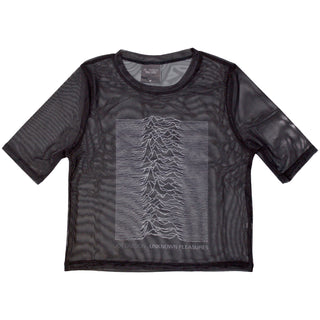 Joy Division Ladies Crop Top: Unknown Pleasures (Mesh)
