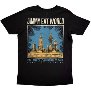 Jimmy Eat World T-Shirt: Bleed American (Black) (Back Print)