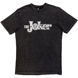 DC Comics Stone Wash T-Shirt: Joker Look Out Gotham! (Black) (Back Print)