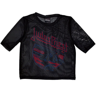 Judas Priest Ladies Crop Top: Screaming For Vengeance (Mesh)