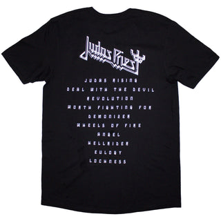 Judas Priest Unisex T-Shirt: Angel Of Retribution Tracklst (Back Print) (Black)