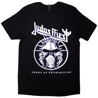 Judas Priest Unisex T-Shirt: Angel Of Retribution Headshot (Black) (Back Print)