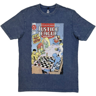DC Comics Stone Wash T-Shirt: Justice League America (Denim Blue)