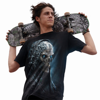Spiral T-Shirt: Human 2.0 (Black) (Back Print)