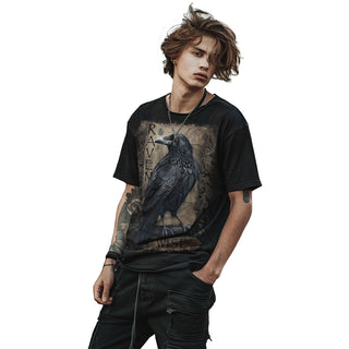 Spiral T-Shirt: Raven Wise (Black)