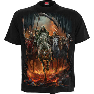 Spiral T-Shirt: Revelation (Black) (Back Print)