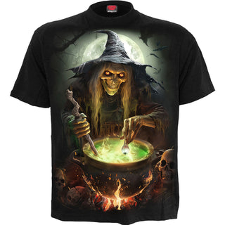 Spiral T-Shirt: Witch's Brew (Black) (Back Print)