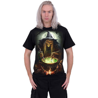 Spiral T-Shirt: Witch's Brew (Black) (Back Print)