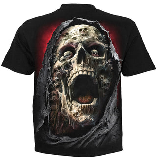 Spiral T-Shirt: Screaming Death (Black) (Back Print)
