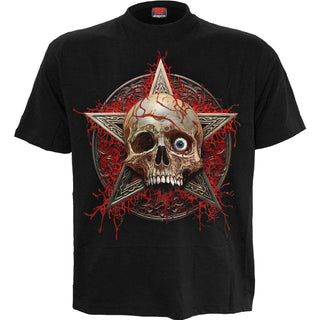 Spiral T-Shirt: Creeping Curse (Black) (Back Print)