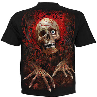 Spiral T-Shirt: Creeping Curse (Black) (Back Print)