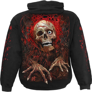 Spiral Pullover Hoodie: Creeping Curse (Black) (Back & Sleeve Print)