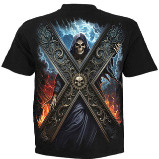 Spiral T-Shirt: Crossed Over (Black)