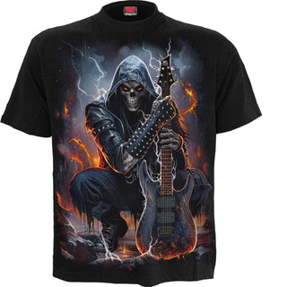 Spiral T-Shirt: Death Rocker (Black) (Back Print)
