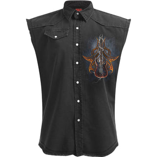 Spiral Worker Shirt: Death Rocker (Black) (Back Print)