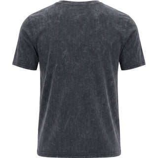 Spiral Acid Wash T-Shirt: Coffee And Mayhem (Black & Grey)
