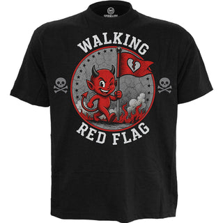 Spiral T-Shirt: Red Flag (Black)