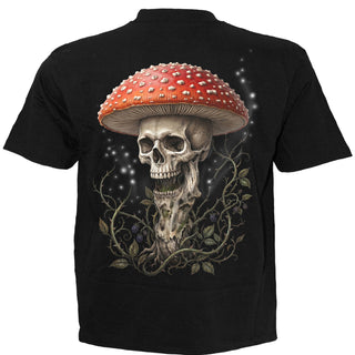 Spiral T-Shirt: Shrooms (Black) (Back Print)