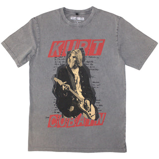 Kurt Cobain Unisex Stone Wash T-Shirt: Collage